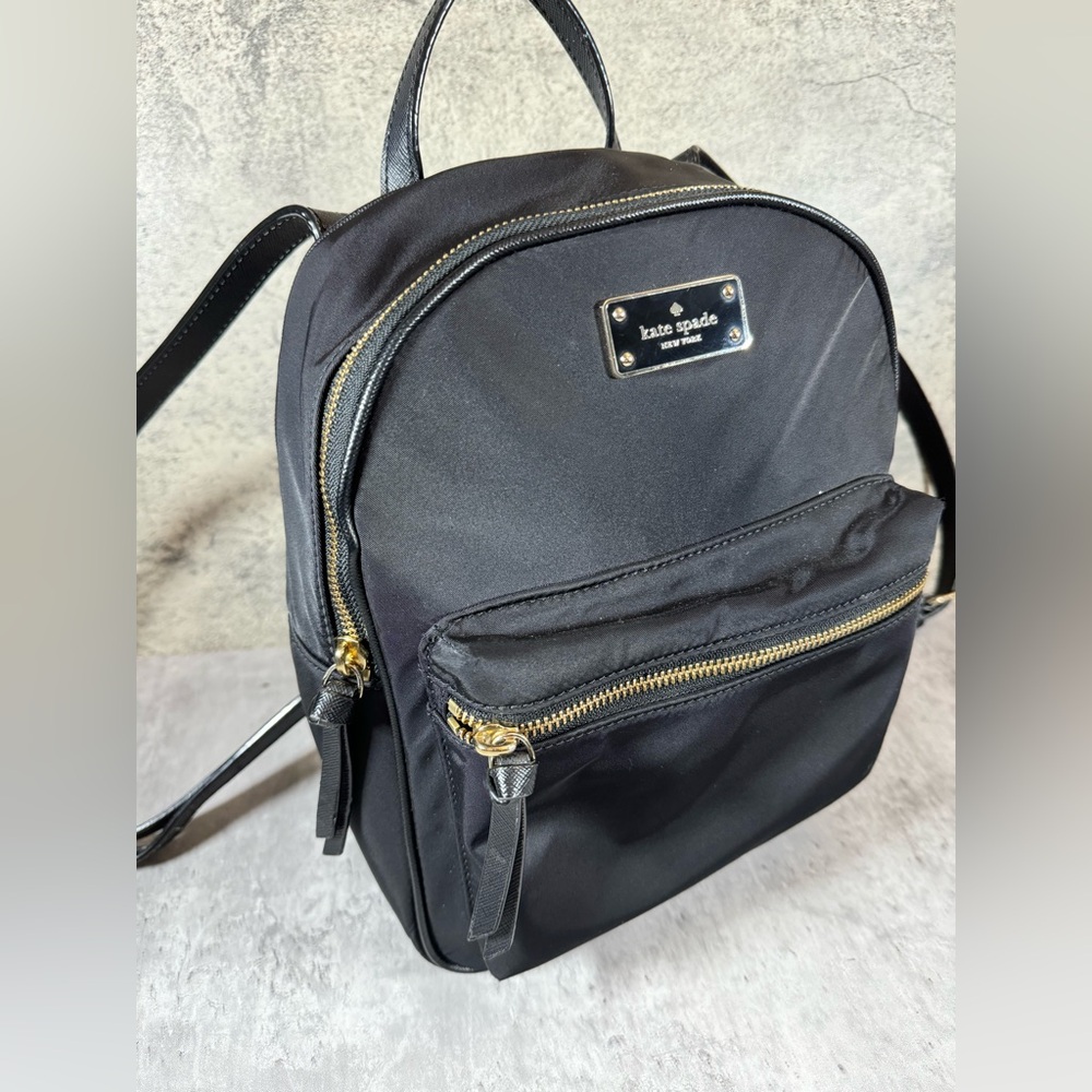 Kate Spade Black Nylon Backpack